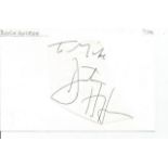 Dustin Hoffman irregularly shaped autograph to Mike fixed to 6 x 4 white card. Good Condition. All