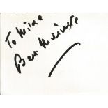 Bert Millichip Football autograph to Mike signed to 6 x 4 white card. Good Condition. All signed