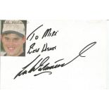 Lee Westwood Golf autograph to Mike signed to 6 x 4 white card. Good Condition. All signed items