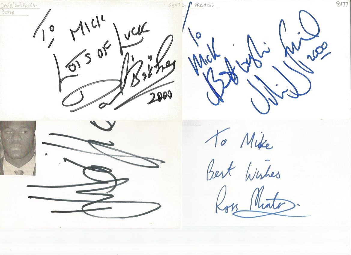 Boxers signed 6x4 white index card collection.20 cards. Dedicated to Mike or Michael. Some of - Image 2 of 3