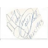 Dolly Parton irregularly shaped autograph to Mike fixed to 6 x 4 white card. Good Condition. All