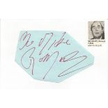 Robert Morley irregularly shaped autograph to Mike fixed to 6 x 4 white card. Good Condition. All