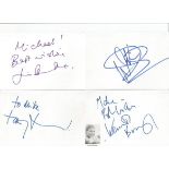 Harry Potter signed 6x4 white index card collection. 4 cards. Dedicated to Mike or Michael. Some