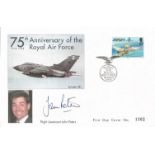 Gulf War Flt Ltnt John Peters signed 75th anniv of the RAF FDC. Good Condition. All signed items