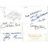 Dr Who signed 6x4 white index card collection. 9 cards. Dedicated to Mike or Michael. Some of