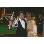 JOE JOHNSON signed Snooker World Title 8x12 Photo. Good Condition. All signed items come with our