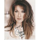 Celine Dion Singer Signed 8x10 Photo. Good Condition. All signed items come with our certificate