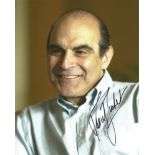 David Suchet signed 10x8 colour photo Poirot Actor. Good Condition. All signed items come with our