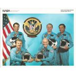 Loren Shriver NASA Astronaut signed Space Shuttle mission crew 10 x 8 colour litho photo from