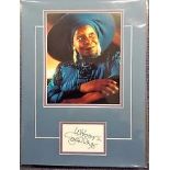 Whoopi Goldberg authentic signed autograph display. An authentic autograph matted with a nice 10 x 8