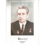 Konstantin Feoktistov Soviet Cosmonaut Vostok 1 Space signed 8x12 colour photo. Soviet cosmonaut and