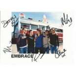 Embrace Rock Band Fully Signed 6x8 Photo. Good Condition. All signed items come with our certificate