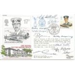 Ten WW2 aces and DFM winners signed 1987 Lord Dowding Sheltered Housing Appeal cover RAFAC29.