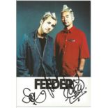 Feeder Rock Band Fully Signed 6x8 Photo. Good Condition. All signed items come with our