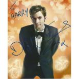 David Tennant signed 10x8 colour Dr Who photo dedicated to Harry. Good Condition. All signed items