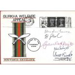 Five WW2 Gurhka Victoria Cross Winners signed Welfare Appeal cover. Good Condition. All signed items