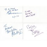 Music signed 6x4 white index card collection. 10 cards. Dedicated to Mike or Michael. Some of