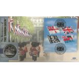 Flags and Ensigns Union Jack Benham 2001 official coin FDC PNC. C01/92 Miniature stamp sheet with