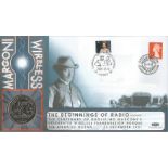 Marconi Wireless Benham official 2001 coin FDC PNC. C01/93. GB & Canada stamp and postmark with 1