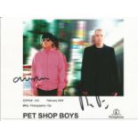 Pet Shop Boys Synth Pop Duo Fully Signed 5x7 Promo Photo. Good Condition. All signed items come with