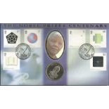 Canon Roger Royle signed Nobel Prizes 2001 Benham official coin FDC PNC. Mother Teresa