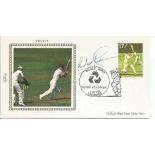 Richard Hadlee signed 1984 Benham Small Silk Cricket FDC. Good Condition. All signed items come with