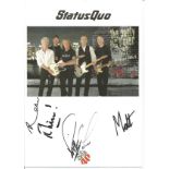 Status Quo Fully Signed Inc. Rick Parfitt & Francis Rossi 6x8 Photo. Good Condition. All signed