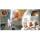 Edgar Mitchell signed 2002 Apollo 14 30th anniv cover. United States Navy officer and aviator,