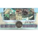 Pete Goss signed Coastlines 2002 Benham coin FDC PNC. C02/98 full set of stamps with Gibraltar