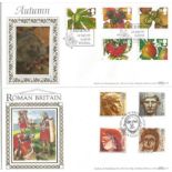 Assorted Benham FDC collection. 38 covers housed in burgundy suede album. Includes Roman Britain,