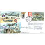Freddie Laker DC10 Skytrain pioneer signed 1999 Berlin Airlift FDC. Good Condition. All signed items