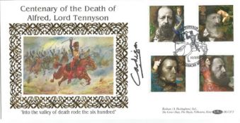 Lord Cardigan signed Tennyson Benham official FDC. 10/3/92 Winchester postmark. Good condition.