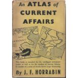 An Atlas of current affairs by J F Horrabin hardback book. 1934. Several newspaper clippings