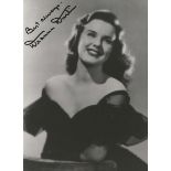 Deanna Durbin signed small b/w photo. December 4, 1921 - April 20, 2013, known professionally as