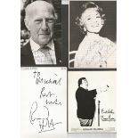TV, film signed collection. 17 small items mainly b/w photos or signed cards. Some of signatures