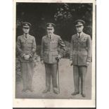 King George V, Prince of Wales Edward VIII and Duke of York George VI in uniform mid 1930s b/w photo