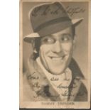 Tommy Trinder signed small vintage photo. 1909 - 1989 known as Tommy Trinder, was an English