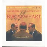 Bob Newhart signed 8x8 colour photo. Grainy image. Dedicated. Good condition. All signed items