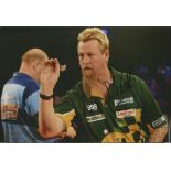 Simon Whitlock Signed Darts 8x12 Photo. Good condition. All signed items come with our certificate