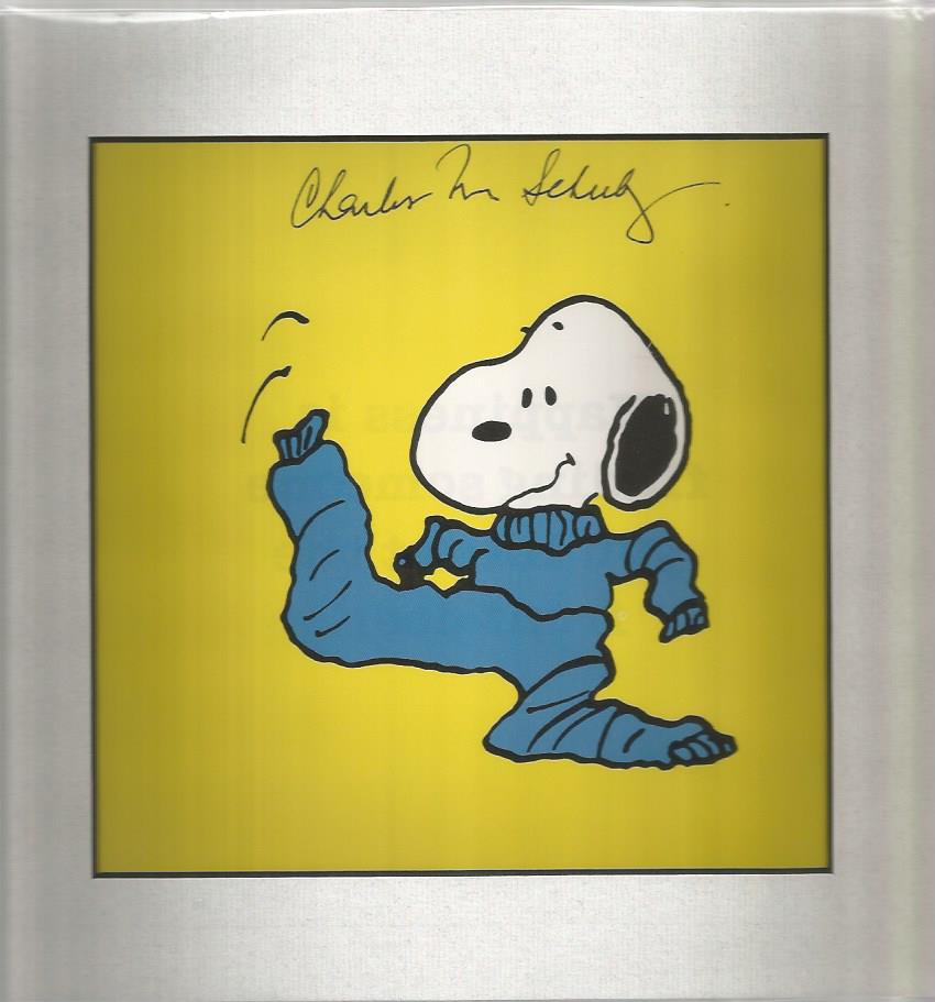 Charles Schulz signed Snoopy animation. Mounted to approx. size 8x8. Good condition. All signed