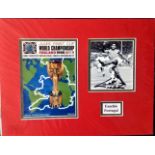 Eusebio World Cup 14x11 mounted signature piece including signed b/w photo and a cover page of