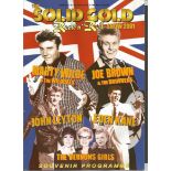 Marty Wilde and Maggie from The Vernons girls signed The Solid Gold Rock n Roll show 2001 programme.