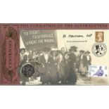 Rt.Hon. Harriet Harman QC MP signed The Formation of the Suffragettes Centenary coin FDC PNC. 1