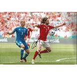 Joe Allen Stoke City Signed Wales 8x12 Photo. Good condition. All signed items come with our