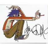 Jamie Hewlett signed 10x8 colour Gorillaz photo. Stuck to board. Good condition. All signed items