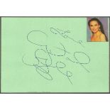 Crystal Gayle signed album page. American singer. Best known for her 1977 country-pop crossover