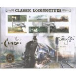 Jenny Agutter signed Classic Locomotives coin FDC PNC. 1 £2 coin inset. 13/1/2004 Kings Cross