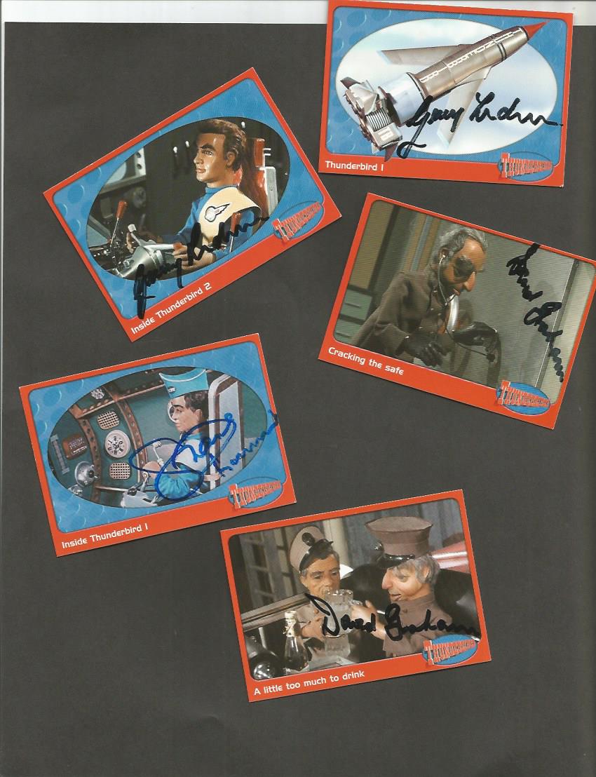 Thunderbirds 4x3 Trading Cards Collection 20 cards signed by Jerry and Sylvia Anderson. Cards - Image 3 of 3