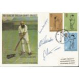 Bevan Congdon, Glen Turner and one other signed 100 years of English County Cricket FDC. 16/5/73
