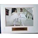 Matt Lucas and David Walliams signed 12x8 colour photo from Little Britain sketch. Mounted to